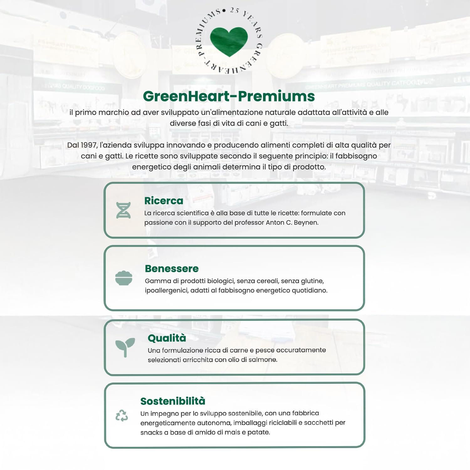GREENHEART-PREMIUMS | Crocchette per gatti anziani | SENIOR CON PESCE E RISO | Senza Glutine | Prodotto Premium | 100% Ingredienti Naturali | Senza Coloranti Aromi e Antiossidanti Chimici (1,5 kg)