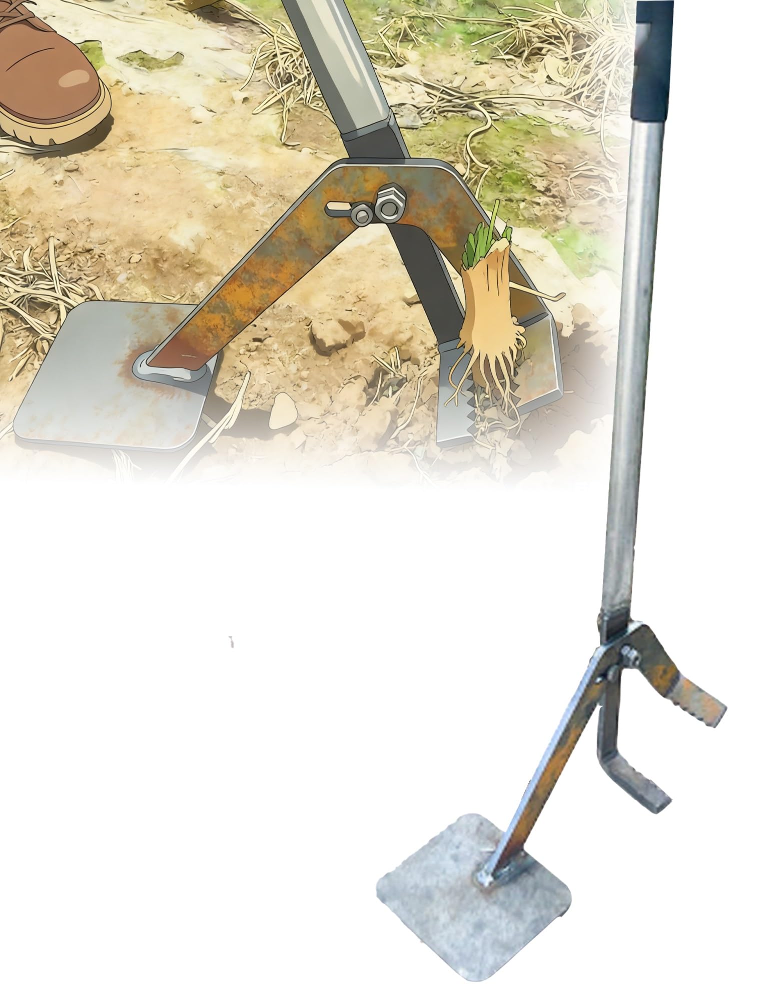 Strumento di rimozione del ceppo, estrattore di radici dell'albero per l'estrazione di pali di recinzione, attrezzatura per estrattori per alberelli