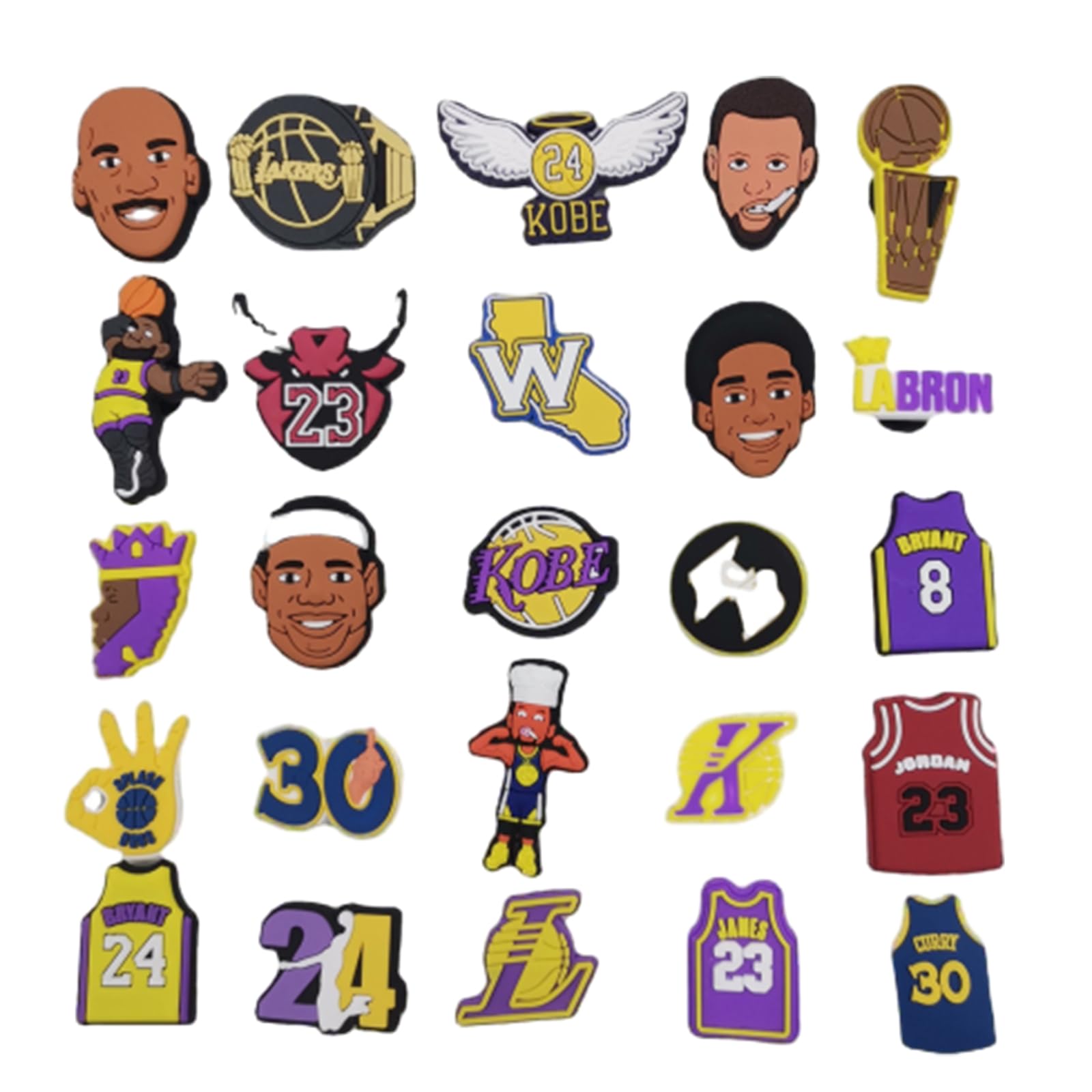 Shoe Charms Crocs,20 Piezas PVC Adornos de Zapatos,DIY Cartoon Baloncesto Decoración de Zapatos Caricatura Accesorios para Bricolaje Decoraciones Zueco Sandalias Pulseras Niños Adultos,Basketball