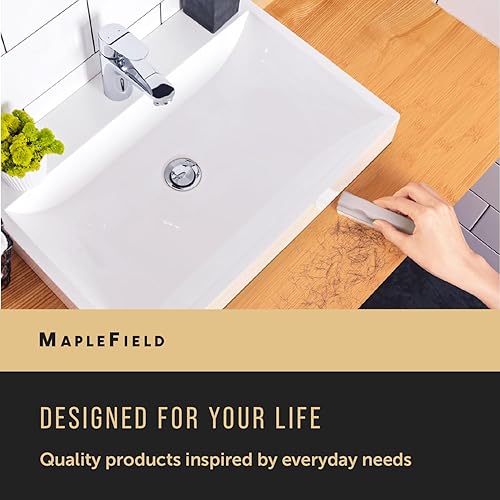 Miniatura 7 de Maplefield Herramienta de limpieza para barra de barba, mango de madera y esponja suave, esponja de limpieza de cabello, fácil de ordenar y colectar