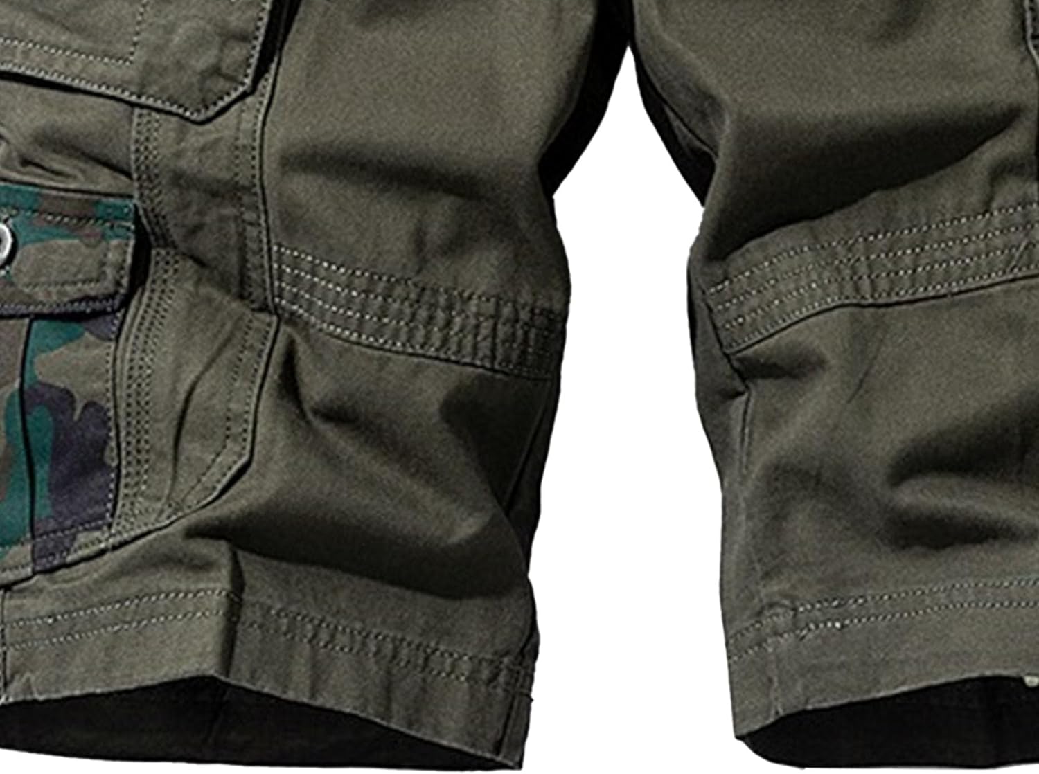 Men's Cargo Solid Zipepr Trunk Multi Pockets Cotton Work Shorts Lightweight Outdoor Workout Hiking Short Pant