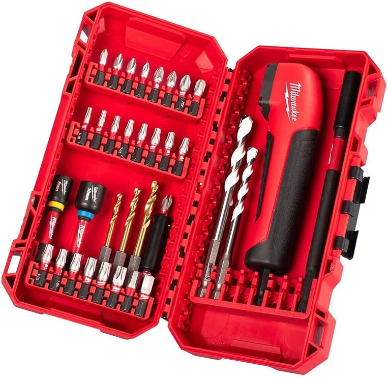 Milwaukee Shockwave 4932493653 Bit Set 35 Piece Kreuzschlitz Phillips, Kreuzschlitz Pozidriv, T-Prof, Variety Pack