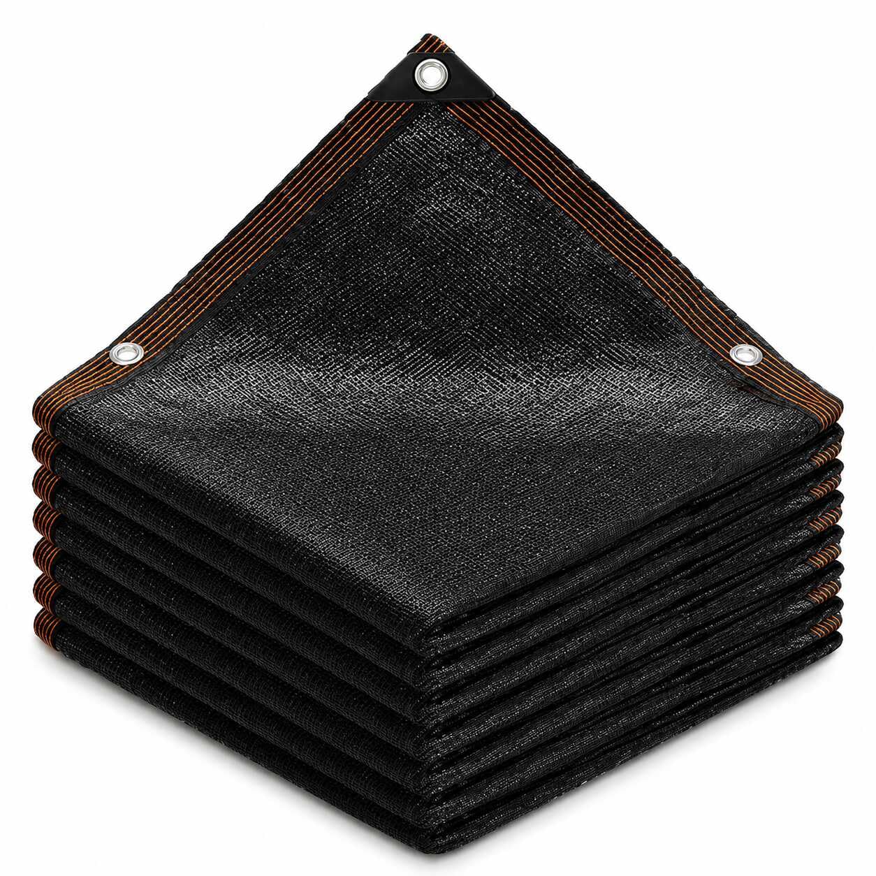 Filet d'ombrage respirant HDPE noir 2x4m pare-vue pergola et clôture