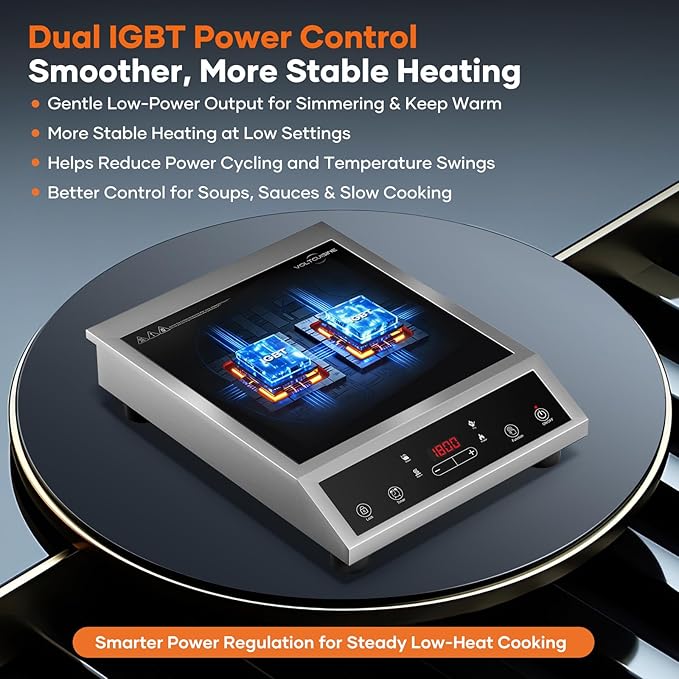 Estufa Vitrocerámica 1 Puesto 46.51 cm Corriente doméstica 110V miniatura 4