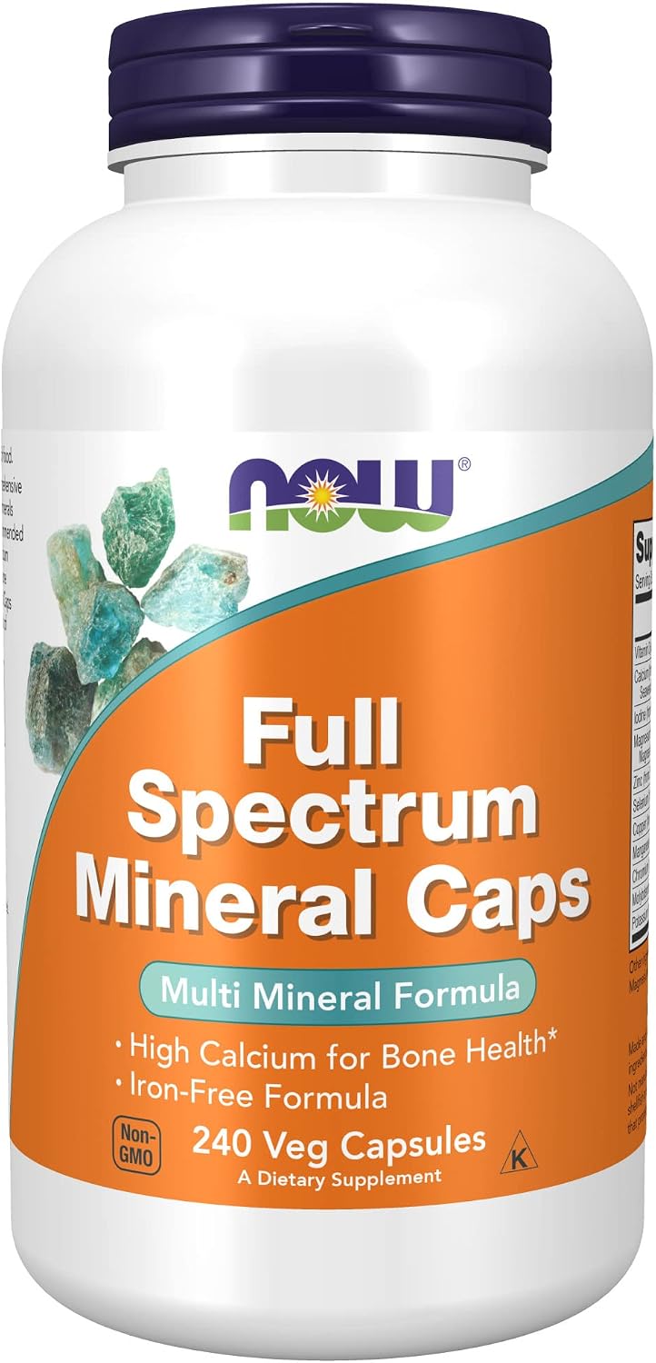 NOW Supplements, Full Spectrum Mineral Caps, Multi Mineral Formula, 240 Veg Capsules