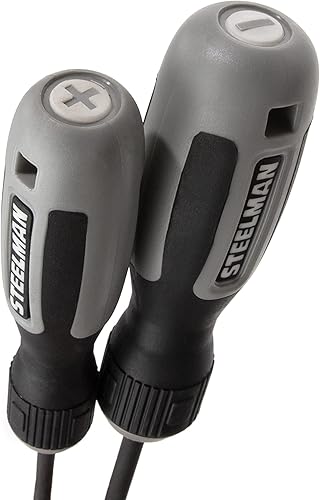 Miniatura 5 de Steelman Juego de destornilladores de punta de diamante de 8 piezas, variedad de tamaños ranurados y Phillips, puntas magnetizadas, acero duradero,