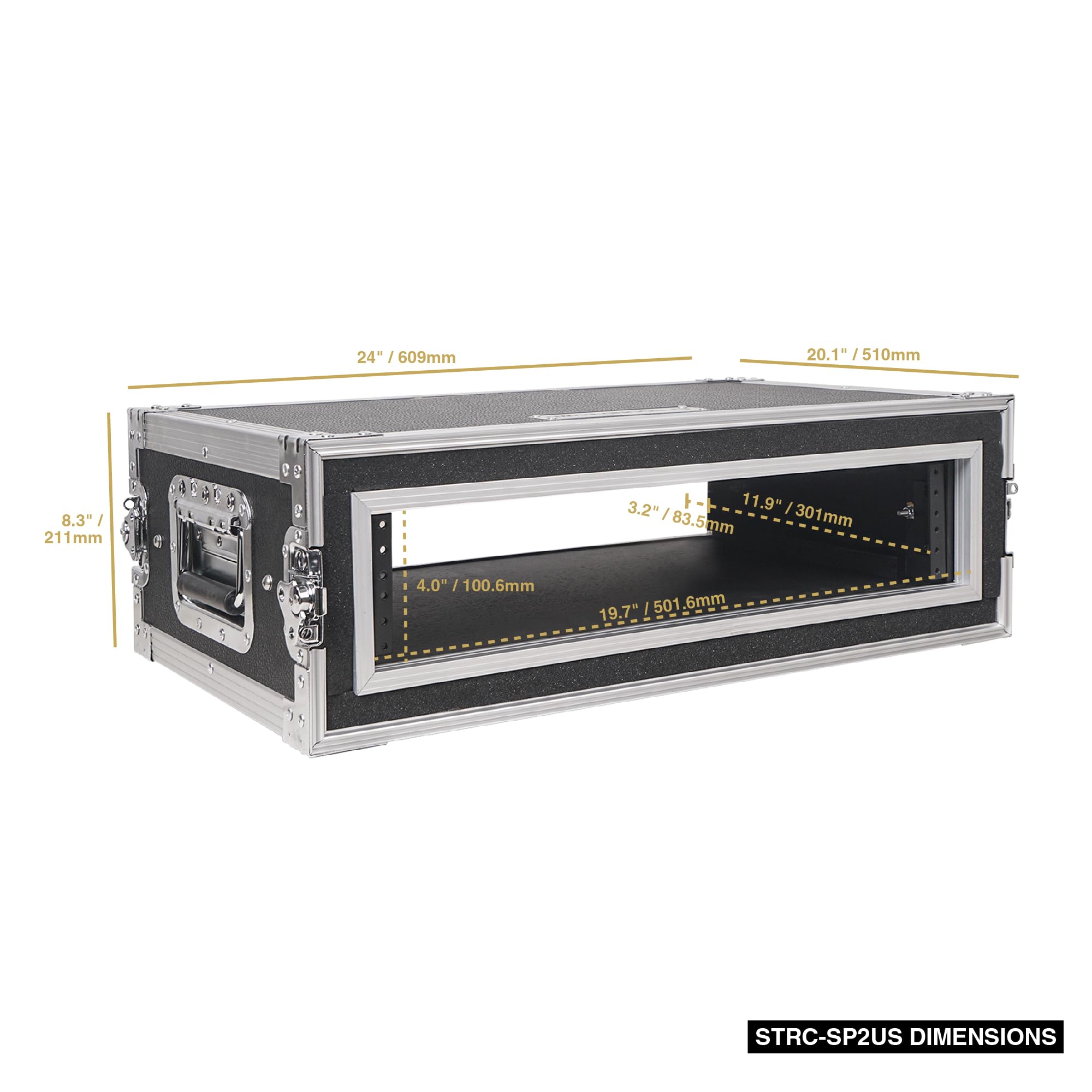 Amazon.com: Sound Town Shock Mount 2U ATA Plywood Rack Case with