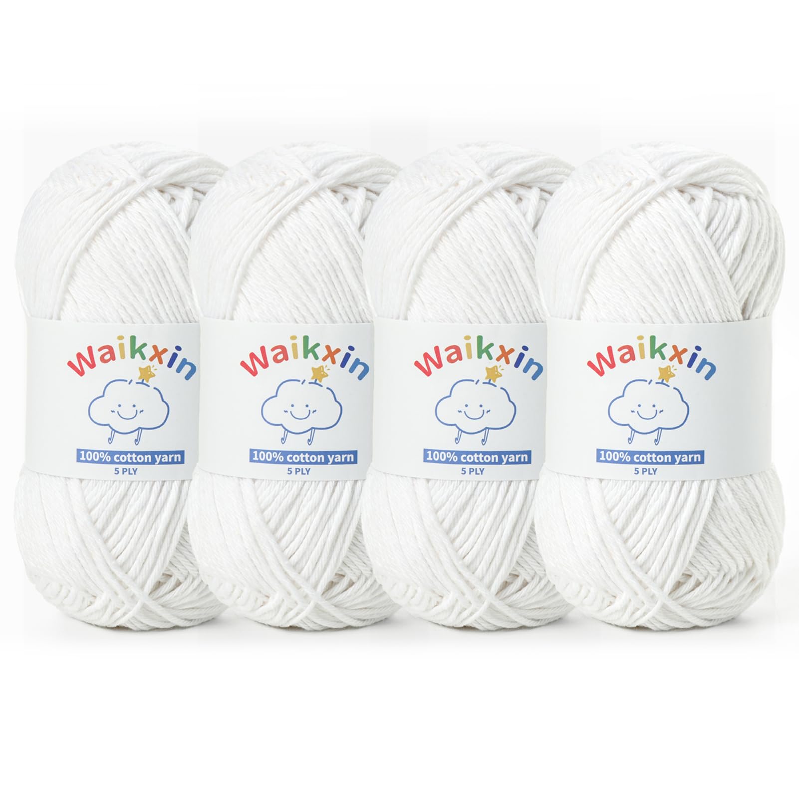 Cotton Yarn for Crocheting 524.9yds Baby Yarn