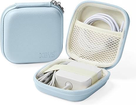Portable Charger Case, Tech Electronic Organizer Bag, Blue,M