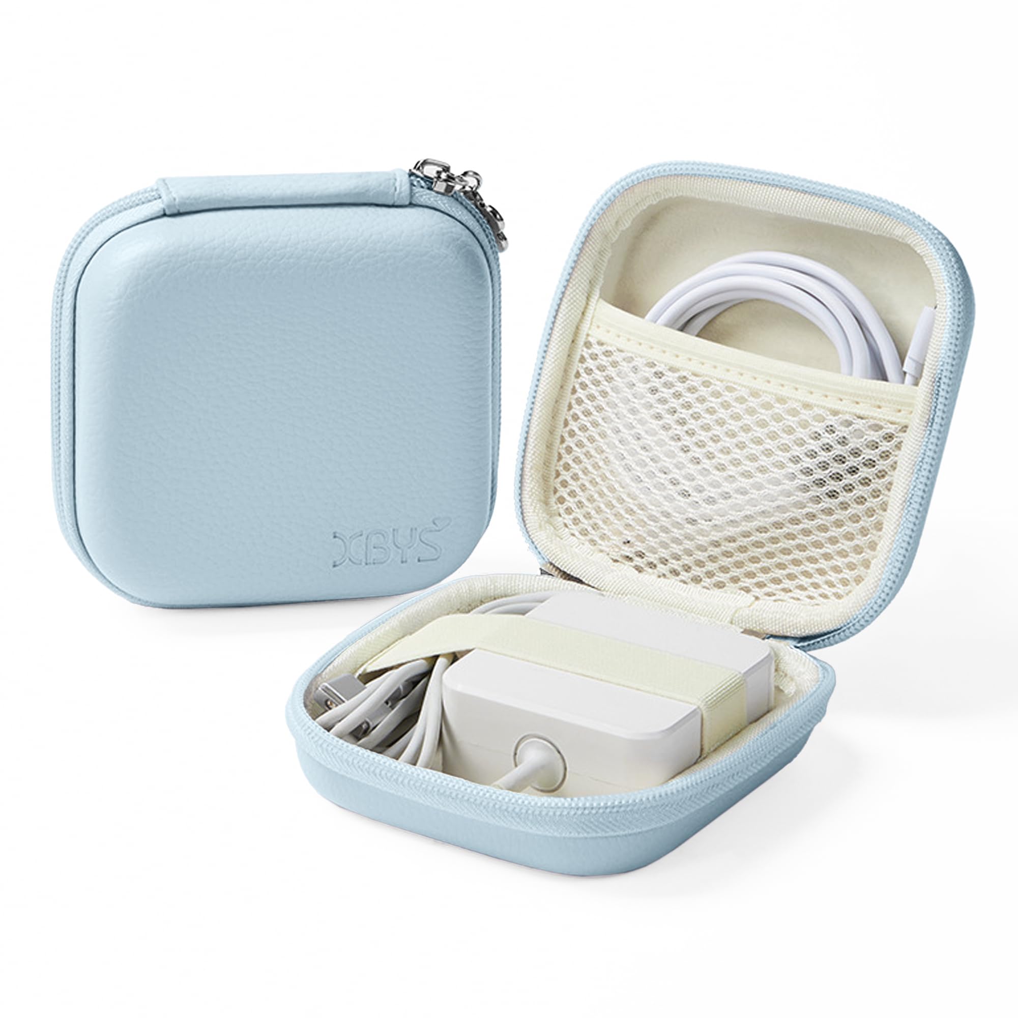 MacBook Organiseur de Chargeur Sac de Rangement Accessoires de Voyage Compatible Câbles USB Bleu