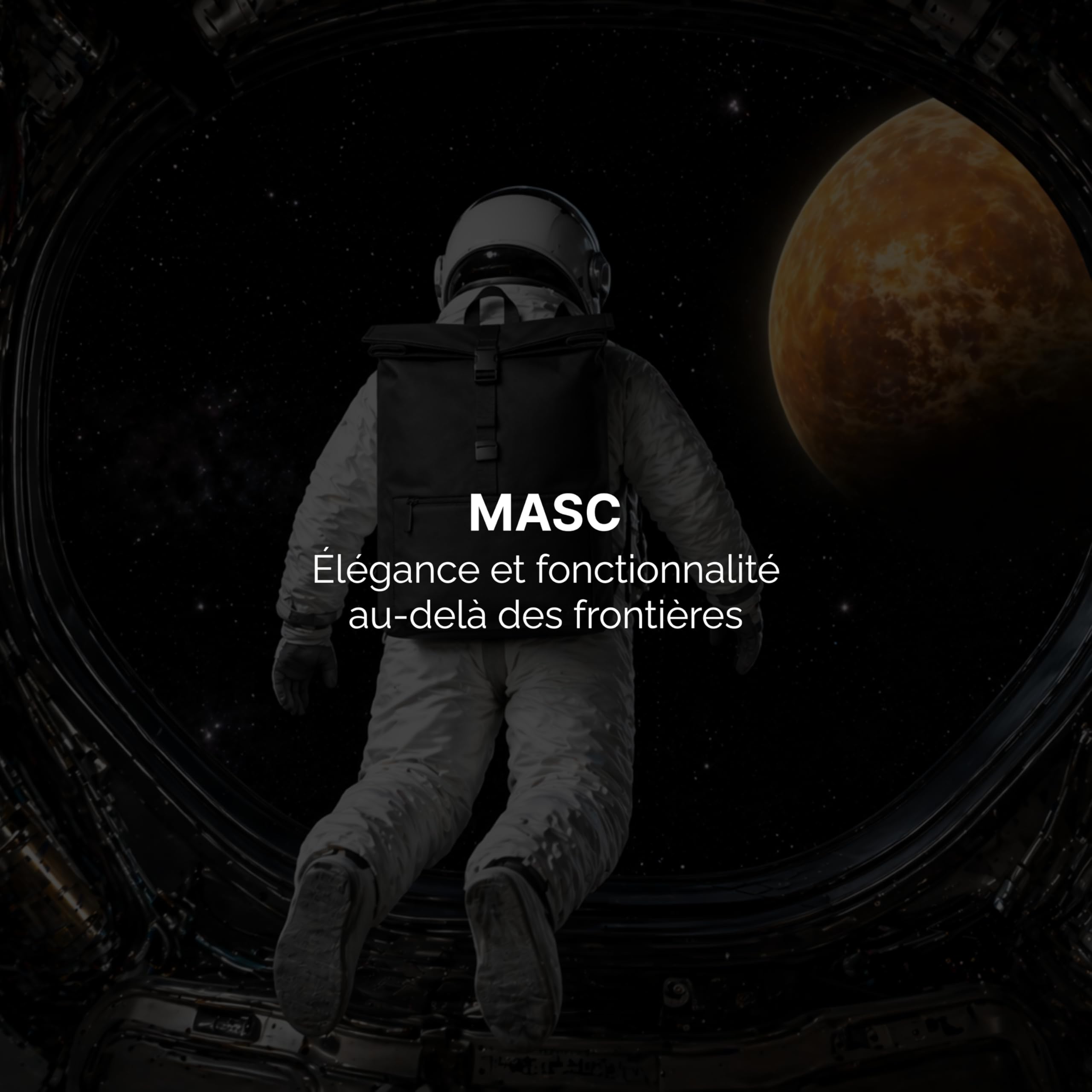 MASC Sac à dos Rolltop Business, sac à dos urbain élégant porte-PC 17 pouces, extensible et idéal pour les voyages, le bureau et l'université