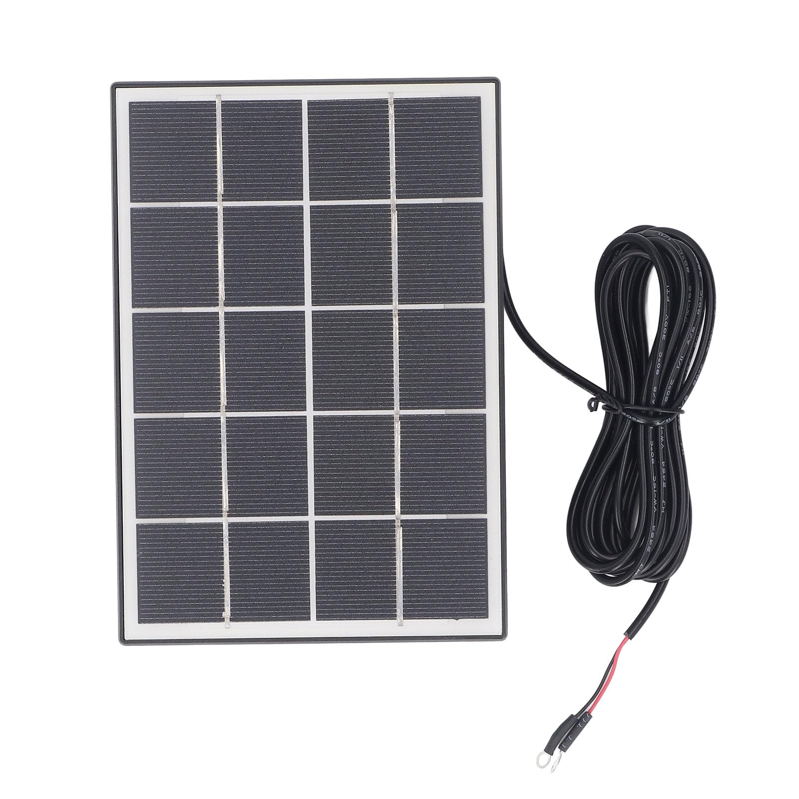3W 5V Solar Panel, Professional Efficient Monocrystalline Silicon Solar Panel Charger for Outdoor Camera (Black)