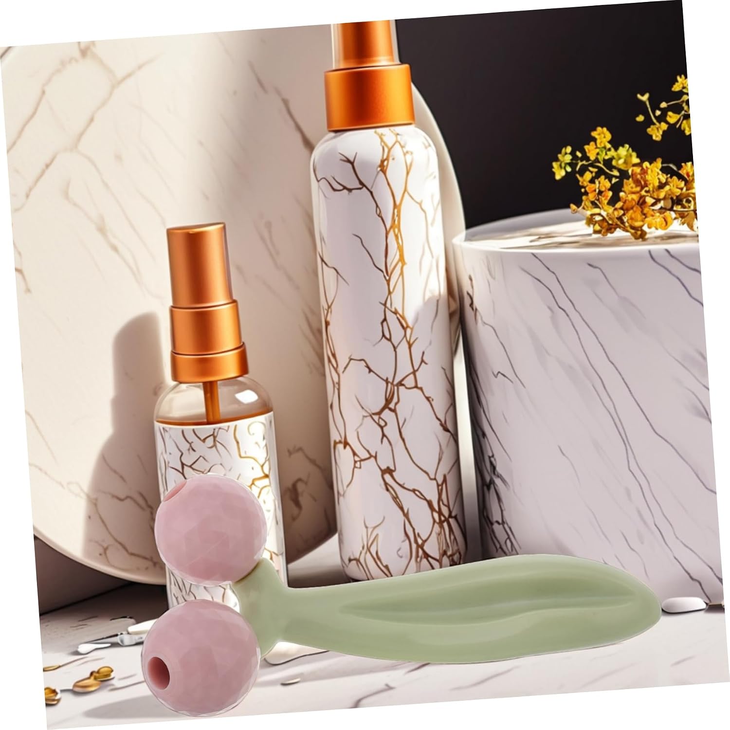 Handheld Face Roller Shaped Manual Facial for Puffiness Reduction Portable Skincare Tool for Home and Travel Safe for All Skin Types Lightweight and Versatile image 5