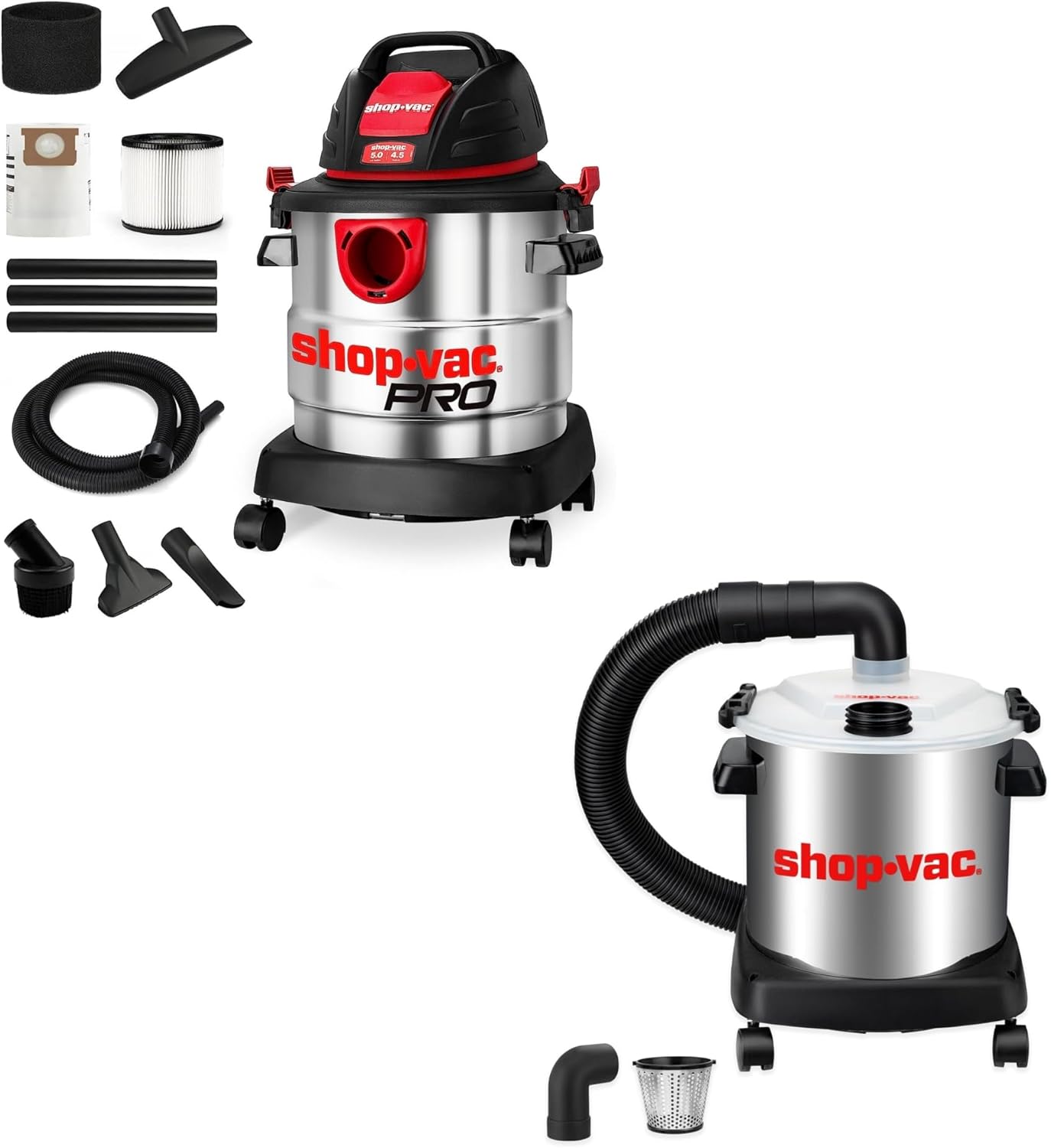 Shop-Vac 5 Gallon 4.5 Peak HP Wet/Dry Vacuum and Dust Collector with 5 Gallon Stainless Steel Tank