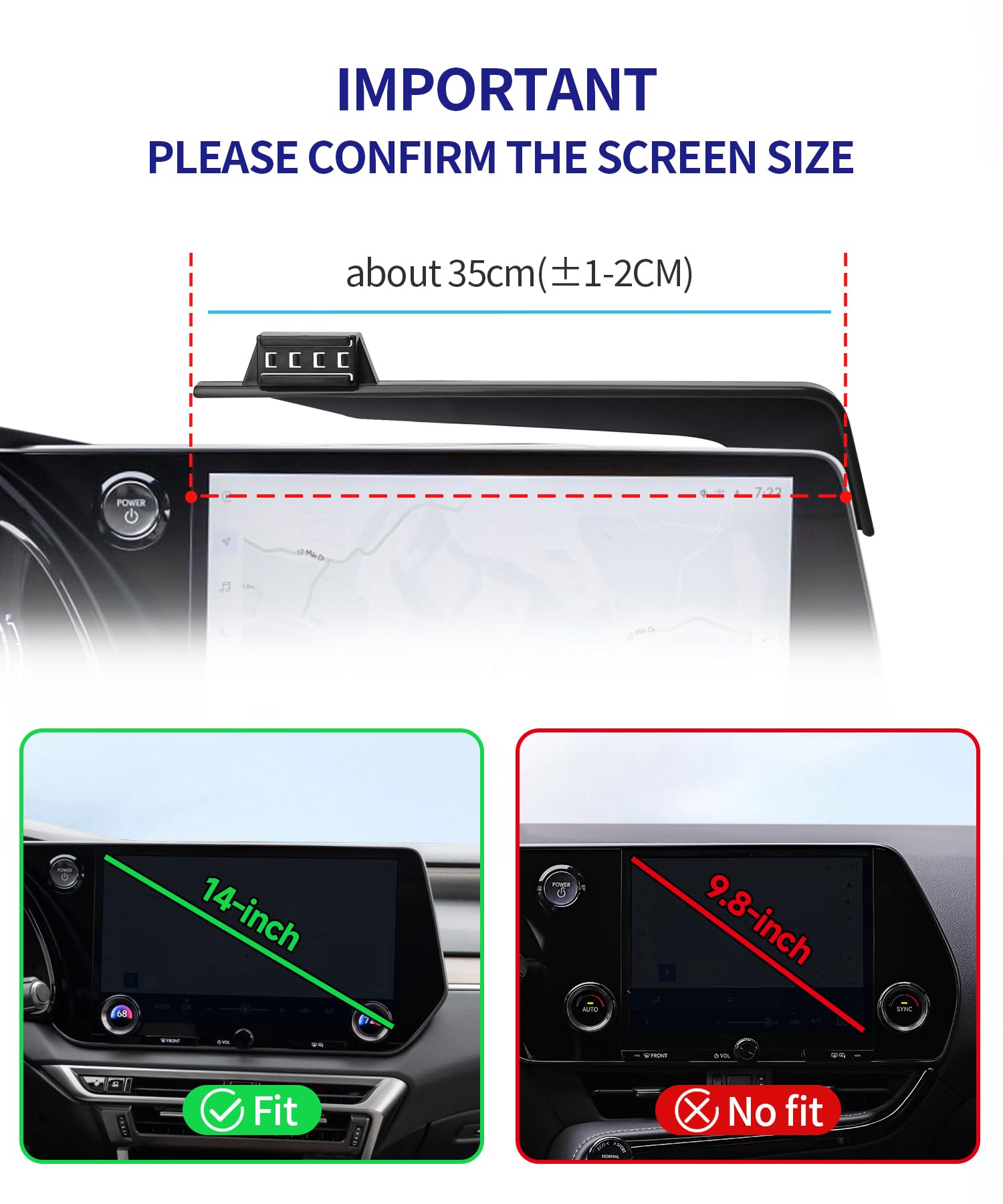 Supporto per telefono per auto per Lexus RX/RX Hybrid 2023-2025, rotazione a 360°, clip fissa per schermo da 14", staffa di navigazione per accessori auto, supporto per cellulare per
