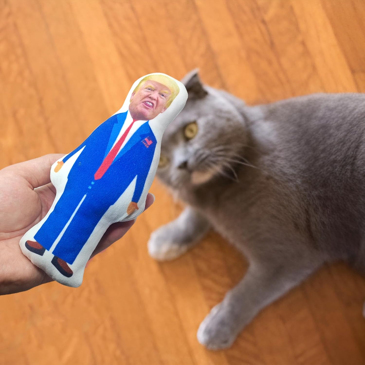 PapaLegba 8 inch Donald Trump Voodoo Doll Pin Holder with Pins, Stress Reliever Parody Doll Pin Cushion Political Gag Dog Gift -Locally Designed