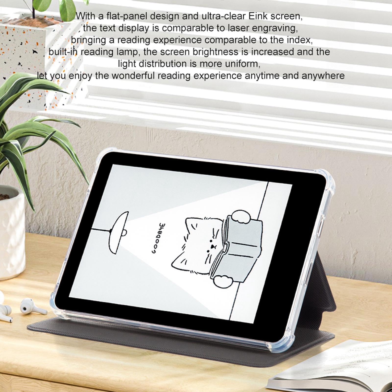 Lector de Tinta Electrónica de 6 Pulgadas con Pantalla Táctil de 300PPI, EReader 11, 4 GB de RAM, 64 GB de Almacenamiento, Lector de Libros Electrónicos WiFi Bluetooth con Luz de Lectura,