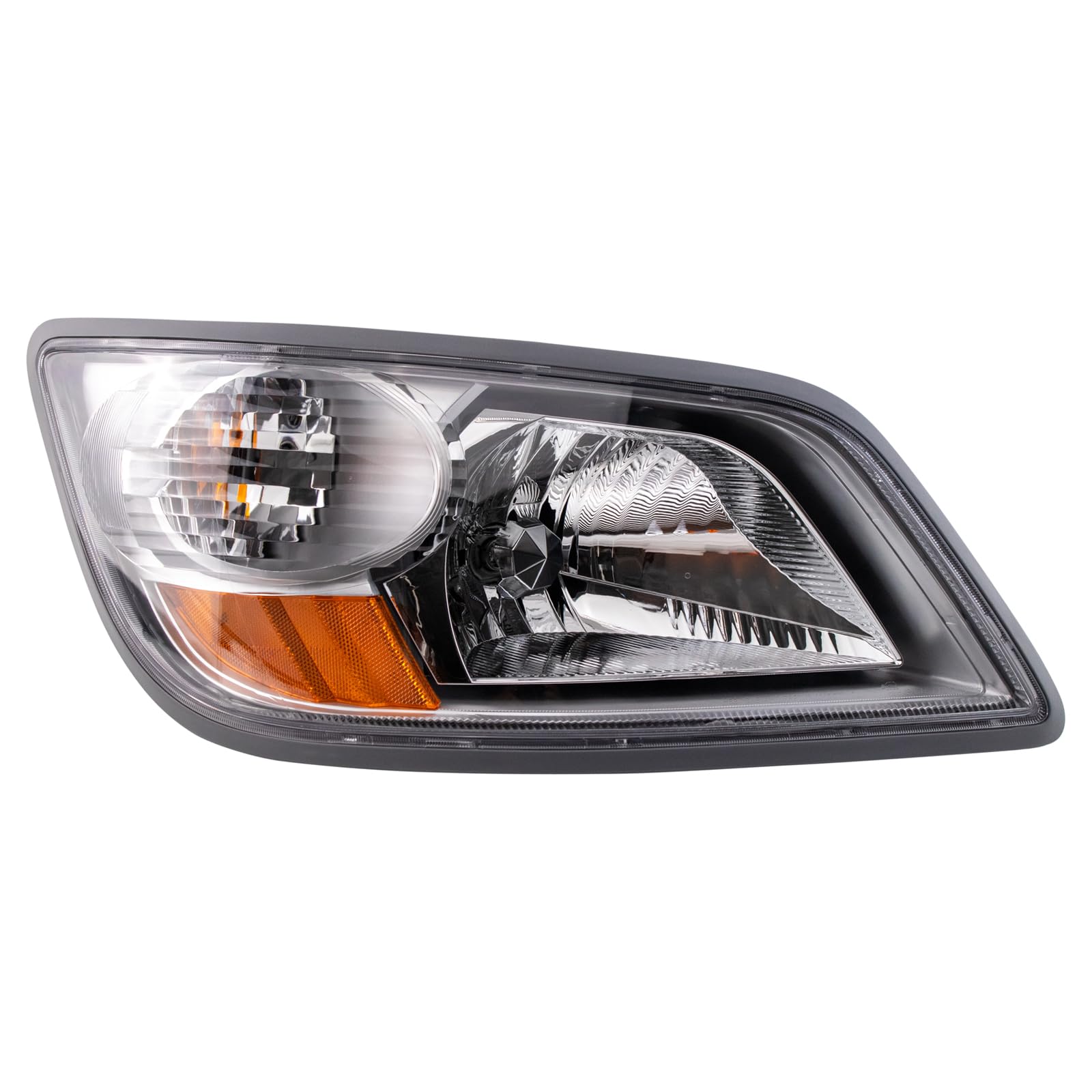 TRQ Passenger Side Headlight Assembly HID Compatible with 2006-2010 Hino 145 165 185 2015-2017 258 2008-2014 268A 258ALP 338CT 2006-2014 258LP 268 2006-2019 338 With High-Intensity Discharge lights