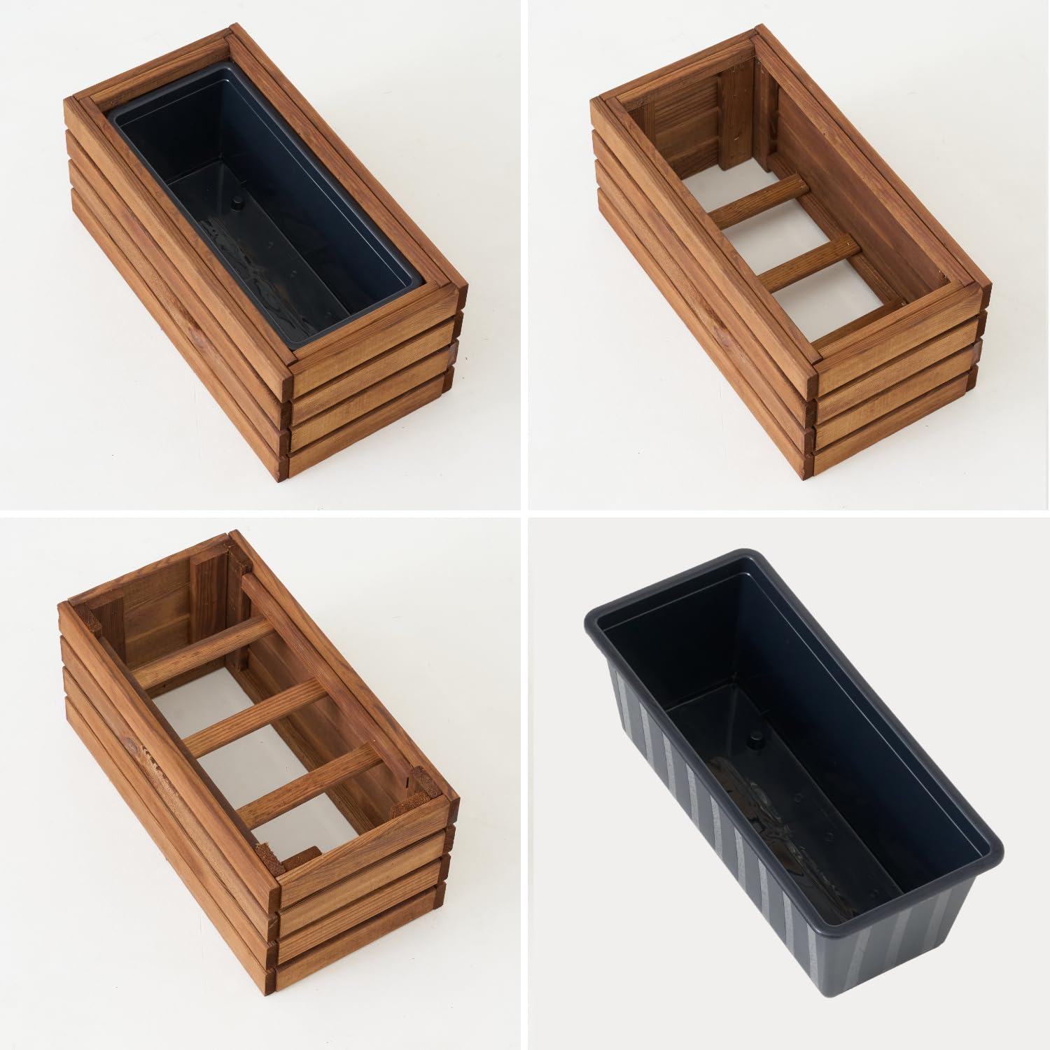 Blumenkasten Holz Rankgitter 45x23x117cm - Balkonkasten
