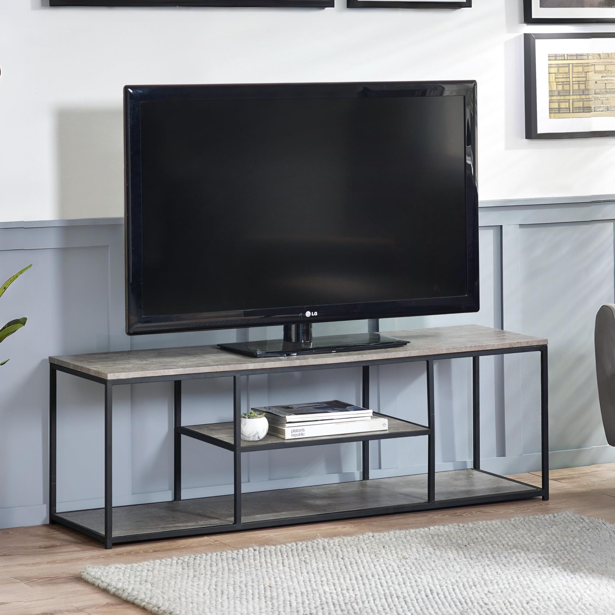 Staten TV Unit - Concrete Effect