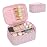 OCHEAL Makeup Bag for Women - Travel Cosmetic Organizer with Brush Slot & Divider, Large Capacity Toiletry Bag for Girls, Travel Makeup Case for everyday Make up Accessories -Pink Floral