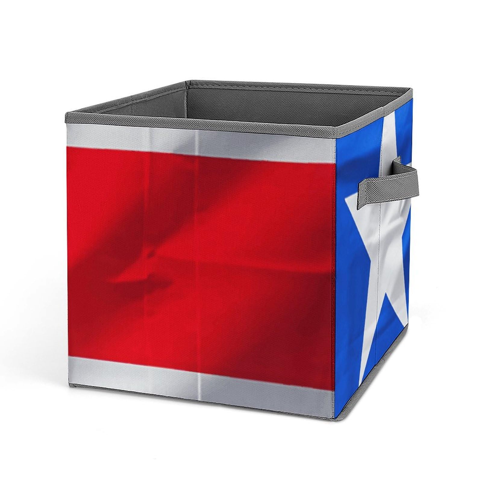 Bacs de rangement pliables motif Porto Rico pour chambre et salon