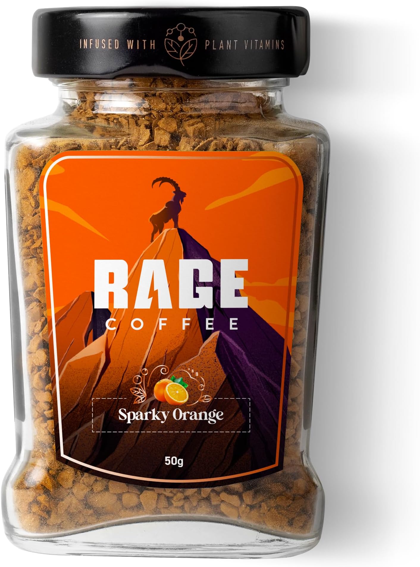 Instant Sparky Orange Flavour with 100% Arabica Beans | Strong Aroma with Rich Taste | Helps in Boosting energy, Focus - 50g