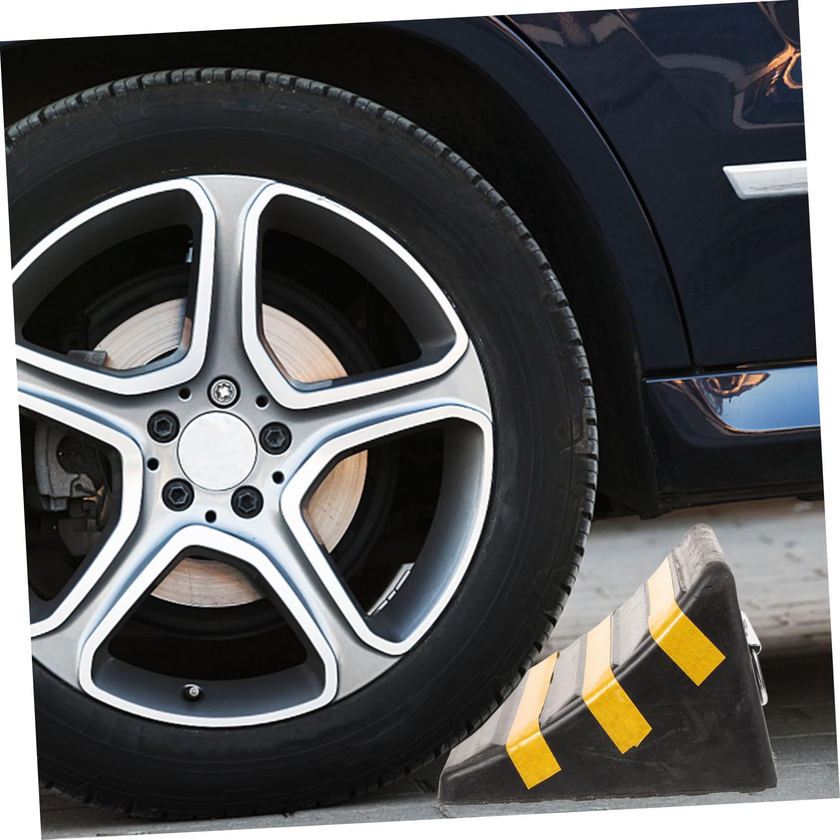 Calzos para Neumáticos De Coche De Caucho Estable 170x150x110 Asa Móvil, Bloque Antideslizante para Vehículos, Uso En Aparcamiento y Mantenimiento Automotriz