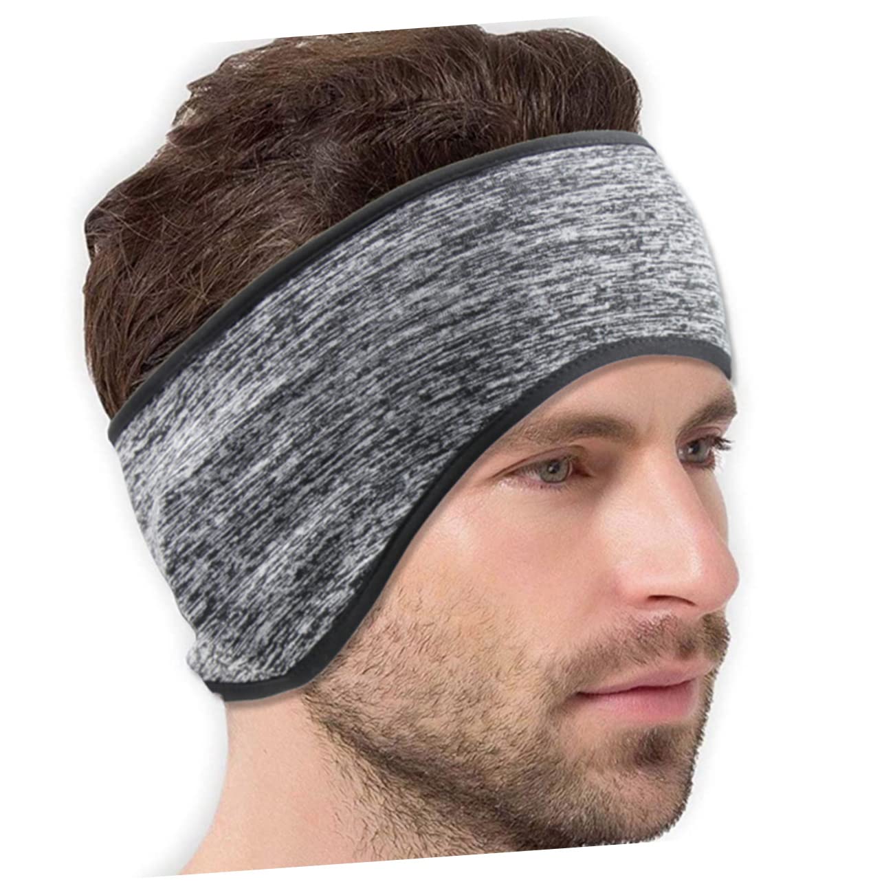 Toyvian 4 Ensembles Sangle De Cheveux De Protection De L'oreille Bandeau Noir Bande pour Hommes Bandeau d'exercice Fleuve Bordé Hommes Sports d'hiver Polyester 3 Pièces * 4