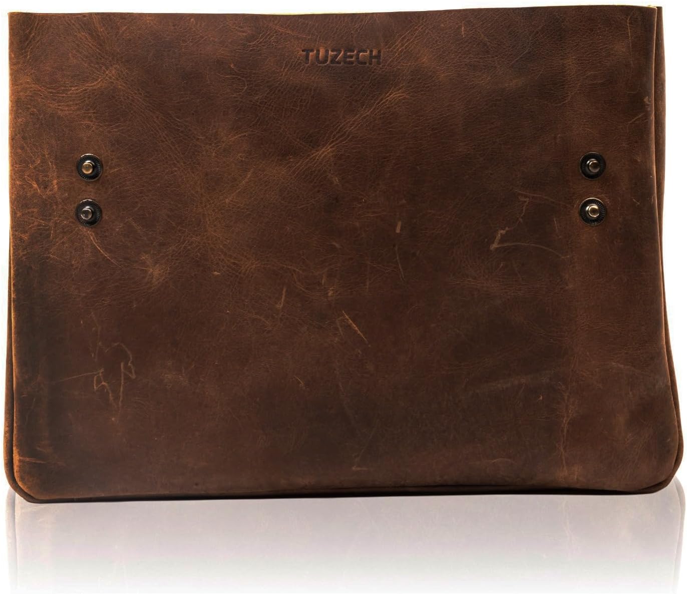 Vintage Leather Folder Document Holder/File Case/Document Portfolio, Office & Work Essentials Handmade Perfect for 13.6” Laptops & Tablets