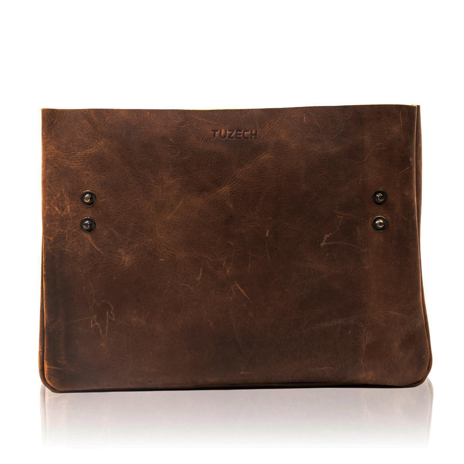 Dokumentenmappe aus Leder im Vintage-Stil, handgefertigt, perfekt für 13,3-Zoll-Laptops und Tablets