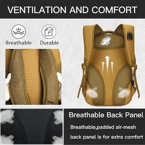 Miniatura 3 de outdoor plus Mochila de camuflaje, mochilas militares para niños para la escuela, bolsa de libros del ejército con puerto de carga USB, 30 l40 L