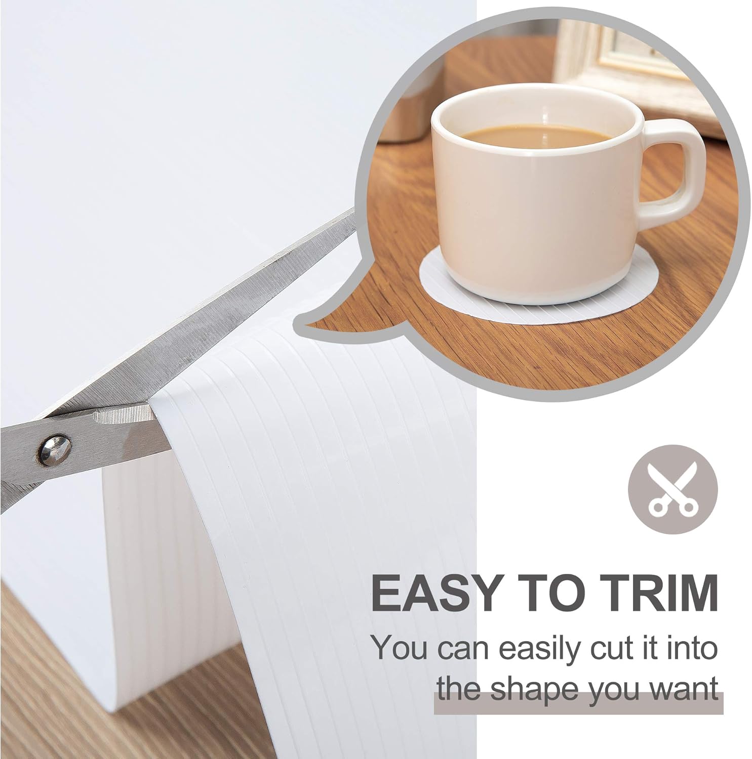 Drawer Liner, Non-Adhesive Shelf Liner, 12inch x 20FT Double Sided Non-Slip Cabinet Liner Washable for Kitchen, Shoe Rack - White Rxemohesuoh -