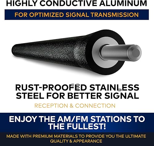 Miniatura 2 de Mástil de antena para Dodge RAM (2009-2021) – Mástil de antena de camión de alta calidad de 6.5 pulgadas negro altamente duradero – Reemplazo de