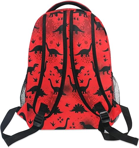 Miniatura 6 de Mochilas para niños y estudiantes, Dinosaurios rojos, Computadora portátil