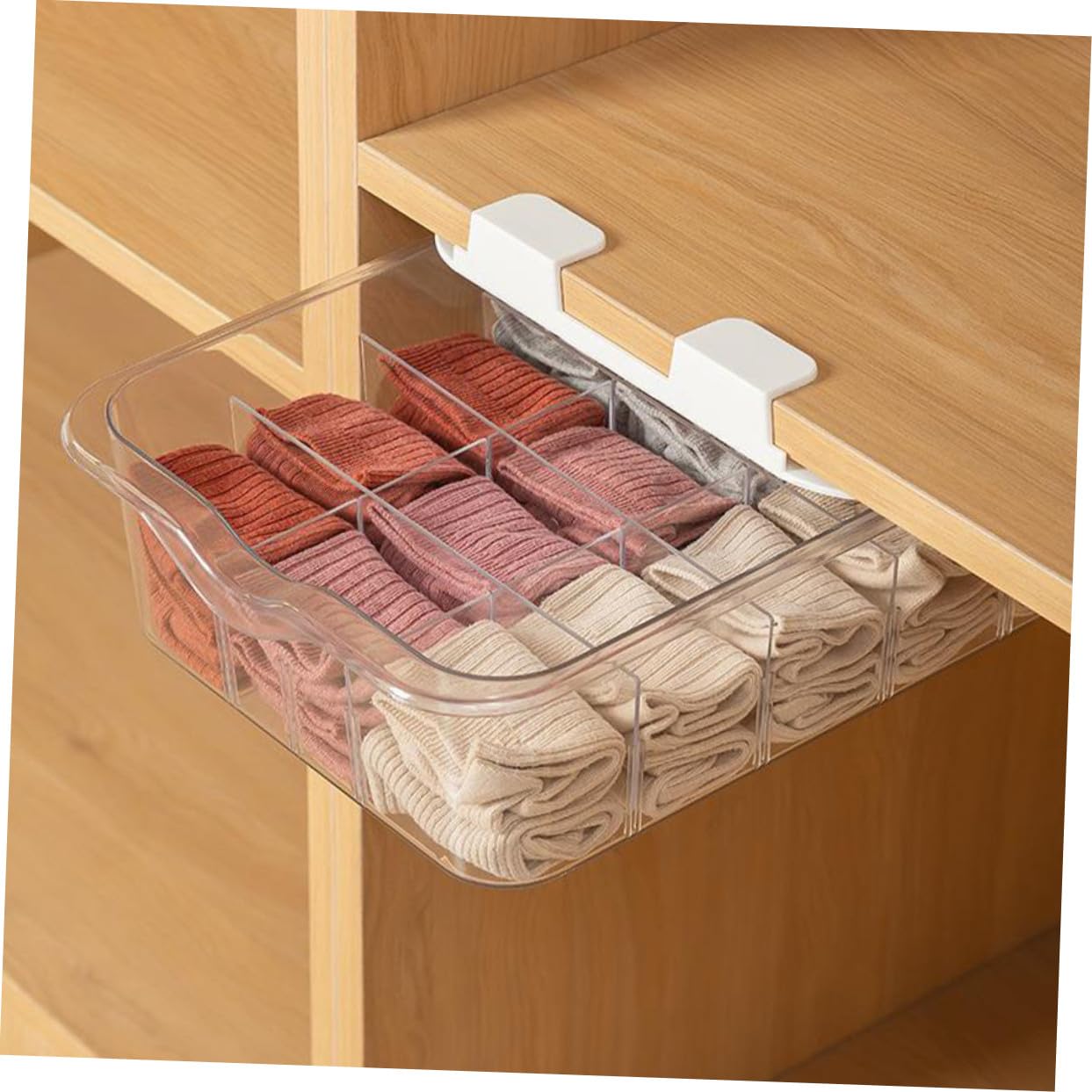 Organisateur de Sous-vêtements à Compartiments, 15 Cases Transparentes Pet