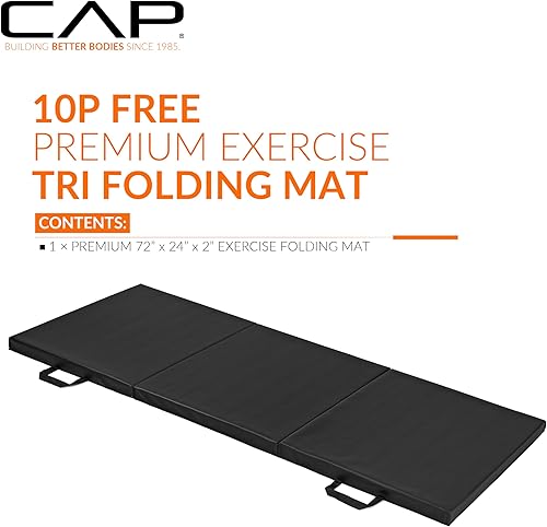 Miniatura 2 de CAP Barbell All Purpose Folding Anti Tear Exercise Training Aerobic Fitness Gym & Gymnastics Balance Mat  Multiple colors