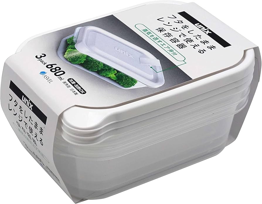 Amazon|アスベル Asvel3703UnixフードコンテナRect-L3個, ホワイト Amazon|アスベル Asvel3703UnixフードコンテナRect-L3個, ホワイト