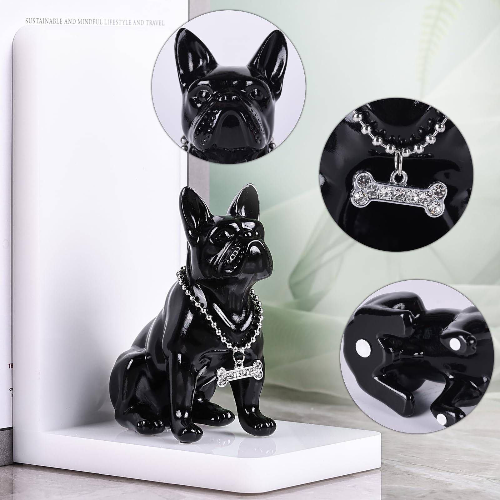 Amazon.co.jp: 樹脂製ブルドッグブックエンド クリエイティブな犬の本