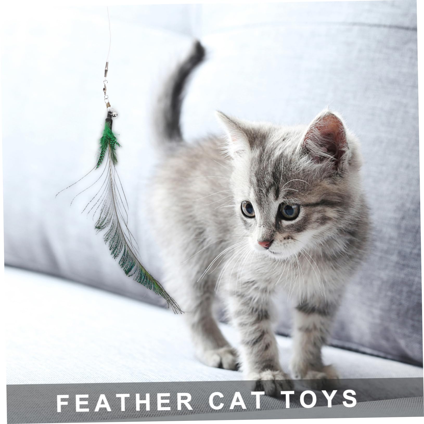 Happyyami 24stücke Teiliges Katzenspielzeug-Set Mit Katzenangel Und Wechselbaren Köpfen Interaktives Spielzeug Für Aktive Katzen Aus Weichem Material Fördert Spiel Und Bewegung