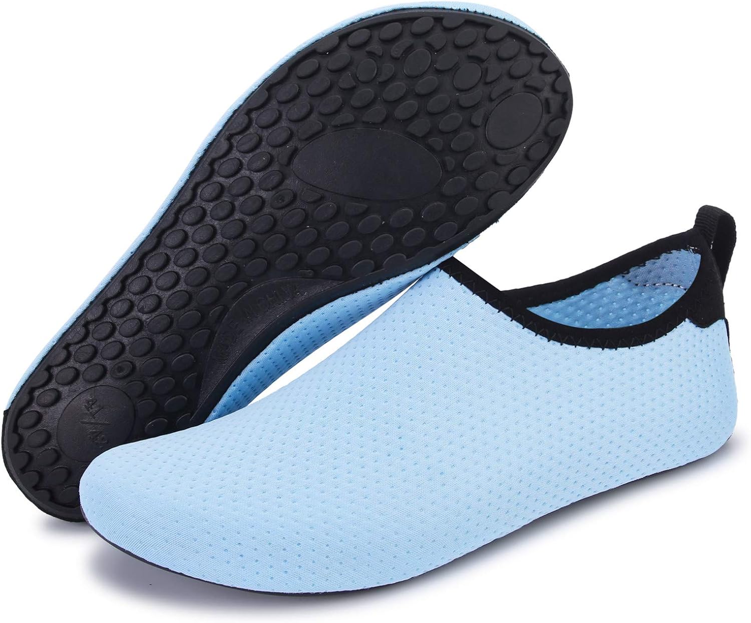 L-RUN Womens Water Shoes Slip-on Aqua Sock Blue XL(W:10.5-11,M:8-9)=EU41-42