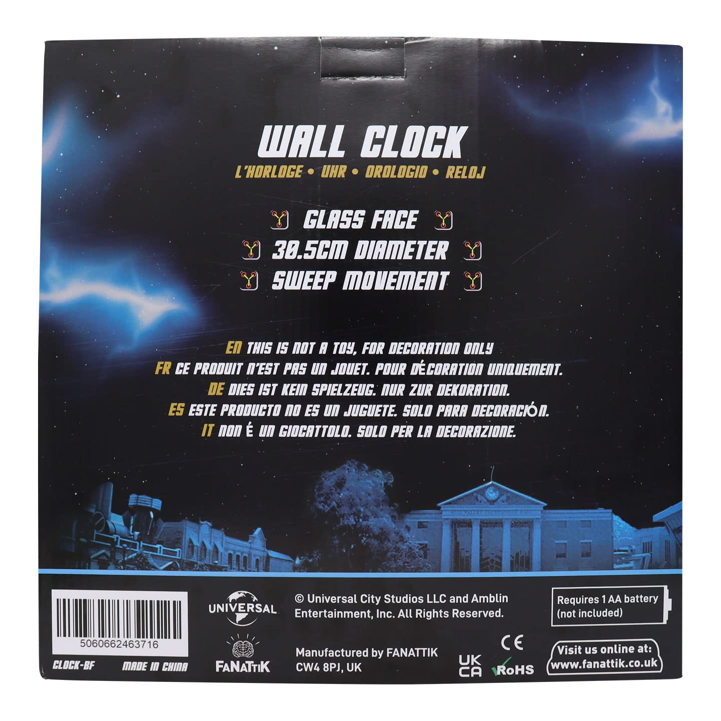 Amazon.co.jp: Back To The Future Hill Valley 壁掛け時計(PS4