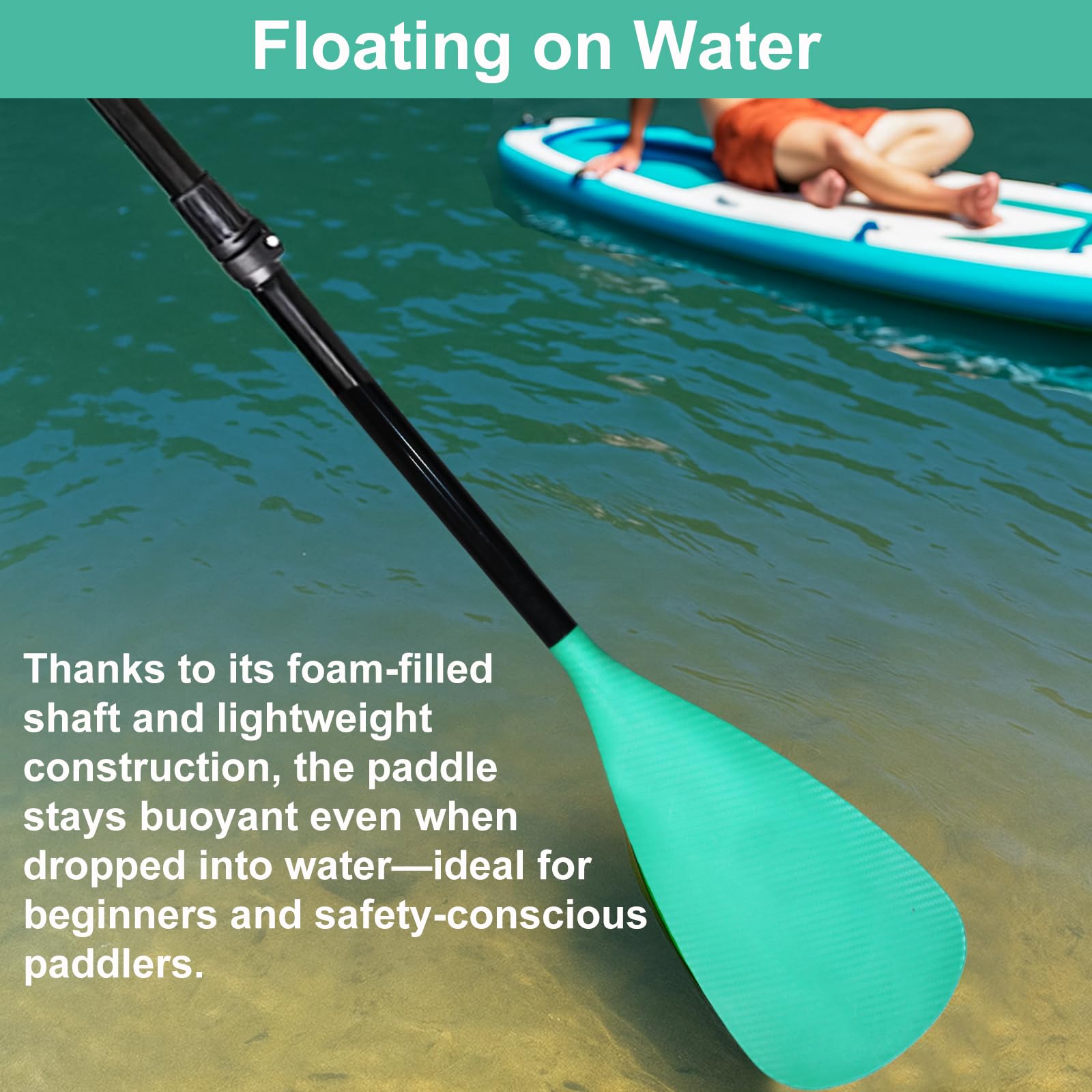 BeGrit Remo Paddle Surf 2 en 1 Remo Kayak Aluminio 4 Piezas Remo Doble Paddle Surf Ajustable Pala Sup Desmontable Set Accesorios Pala Padel Surf para Canoa Board Hinchable