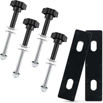 ZESUPER Traction Board Mount Pins Lockable Recovery Board Mount Kit,Universal Bracket for Traction Tracks,Adjustable Support Brackets for Roof Rack,Easy-to-Install Recovery Board Mount 4PCS