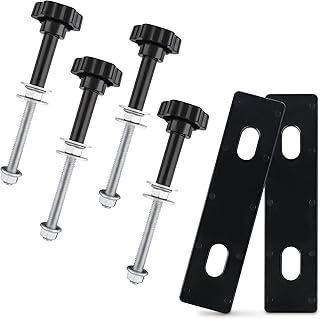 ZESUPER Traction Board Mount Pins Lockable Recovery Board Mount Kit,Universal Bracket for Traction Tracks,Adjustable Support Brackets for Roof Rack,Easy-to-Install Recovery Board Mount 4PCS