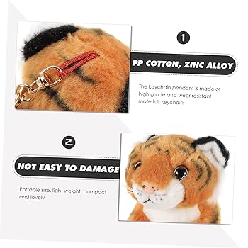 Amazon.co.jp: [jojofuny] 虎のぬいぐるみキーホルダー バッグ