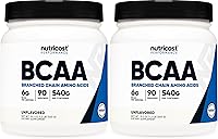 Vista 8 de Nutricost Polvo BCAA (Mango Naranja, 60 Porciones) - Relación Óptima 2:1:1, Sin Gluten, Sin OMG, Vegetariano