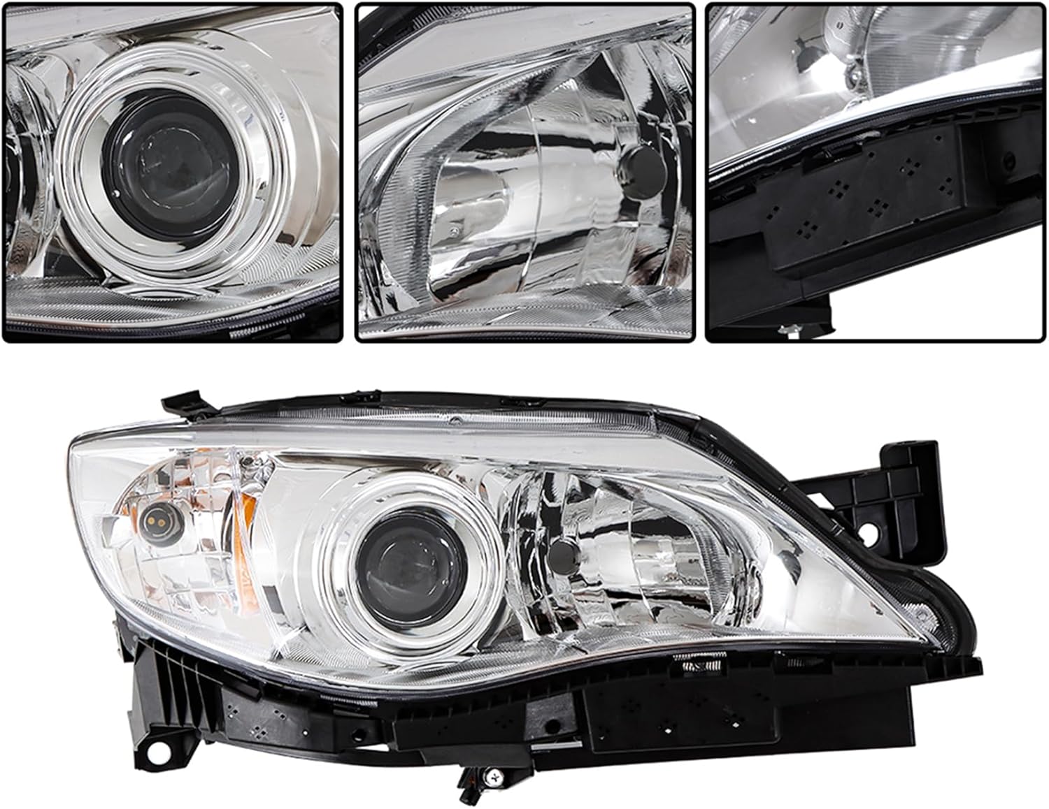 1 Pair Headlight Assembly Left and Right Side Replacement for 2008-2011 Impreza Bulkless Headlamp 84001FG070 84001FG060