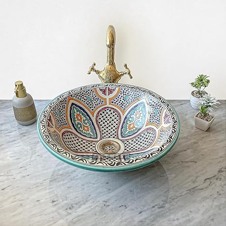 Handmade Kitchen Ceramic Decor Basin Sink