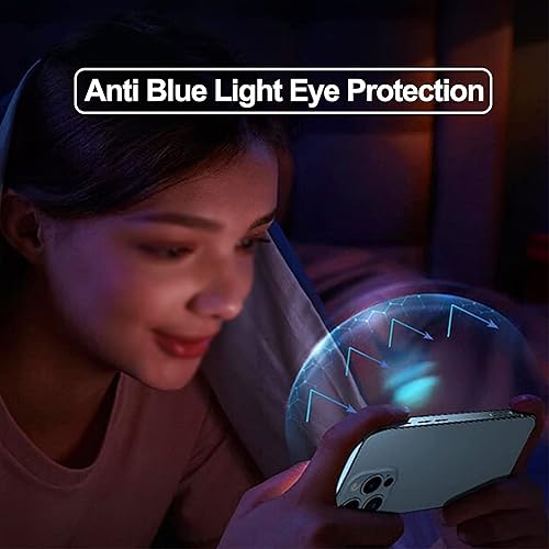 Miniatura 4 de Paquete de 2 protectores de pantalla de privacidad compatibles con iPhone 13 Pro Max y compatible con iPhone 14 Plus anti luz azul, protección